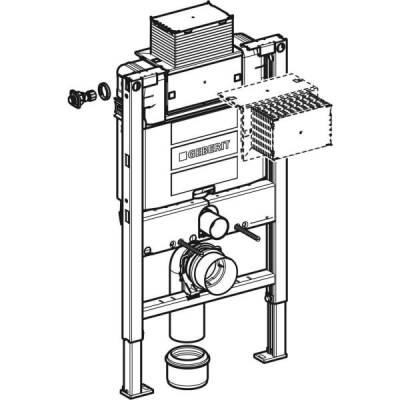 Asma klozet için Geberit Duofix elemanı, 82 cm, Omega 12 cm gömme rezervuar ile - GEBERİT (1)