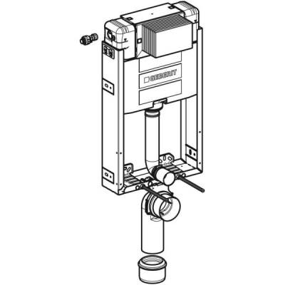 Asma klozet için Geberit Kombifix elemanı, 106 cm, Alpha gömme rezervuar ile 12 cm - GEBERİT (1)