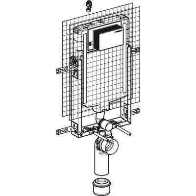 Asma klozet için Geberit Kombifix elemanı, 109 cm, Alpha 8 cm gömme rezervuar ile - GEBERİT (1)