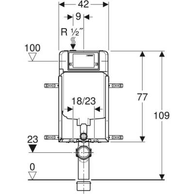 Asma klozet için Geberit Kombifix elemanı, 109 cm, Alpha 8 cm gömme rezervuar ile - GEBERİT (2)