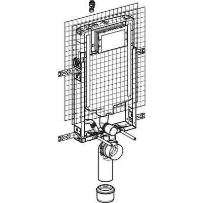 Asma klozet için Geberit Kombifix elemanı, 109 cm, Sigma 8 cm gömme rezervuar ile - GEBERİT (1)