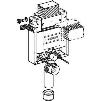 Asma klozet için Geberit Kombifix elemanı, 82 cm, Omega 12 cm gömme rezervuar ile - GEBERİT (1)