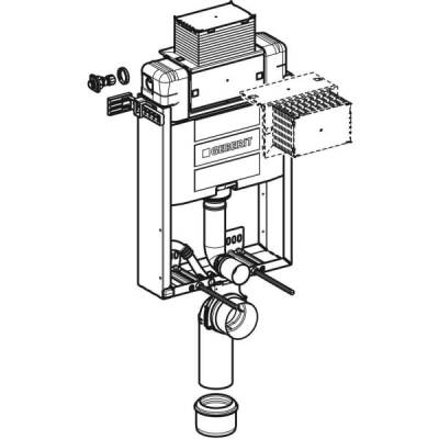 Asma klozet için Geberit Kombifix elemanı, 98 cm, Omega 12 cm gömme rezervuar ile - GEBERİT (1)