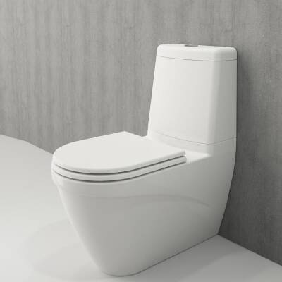 Bhocci Taormina Arch Duvara Tam Dayalı Klozet Parlak Beyaz Rezervuar Dahildir 1017-001-0128 - BOCCHI (1)