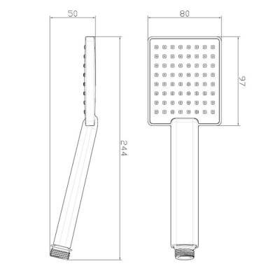 Bocchi 80S El Duşu 1F Krom 5500 0014 - BOCCHI (1)