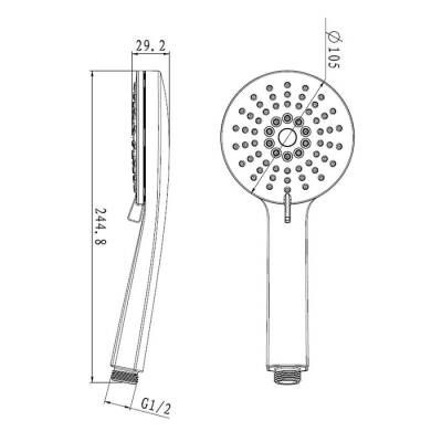 Bocchi Air 105R El Duşu 3F Krom 5500 0001 - BOCCHI (1)