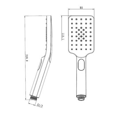 Bocchi AIR2 Touch2 ECO 115S El Duşu 3F Siyah 5500 0020 AB - BOCCHI (1)