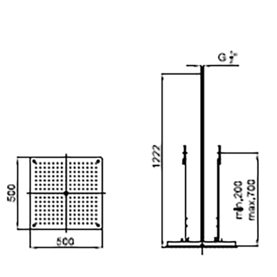 Bocchi Ankastre Tavan Duşu, 500x500 mm - BOCCHI (1)