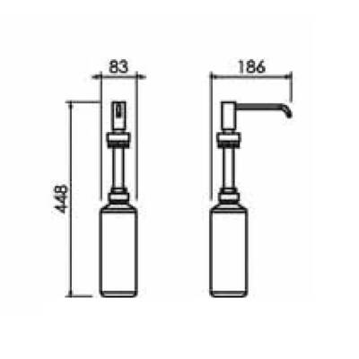 Bocchi Anksatre Sıvı Sabunluk, Tezgaha Monte, 1 Lt, Krom 3900 0001 - BOCCHI (1)