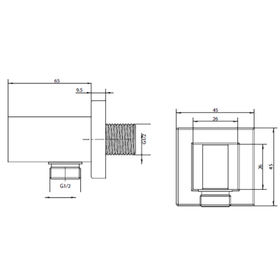 Bocchi Askılı El Duşu Çıkış Dirseği, Altın - BOCCHI (1)
