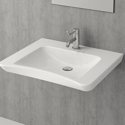 Bocchi Bedensel Engelli Lavabosu, 65 cm, Parlak Beyaz 1142-001-0126 - BOCCHI (1)