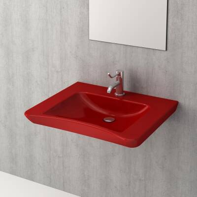 Bocchi Bedensel Engelli Lavabosu, 65 cm, Parlak Kırmızı 1142-019-0126 - BOCCHI