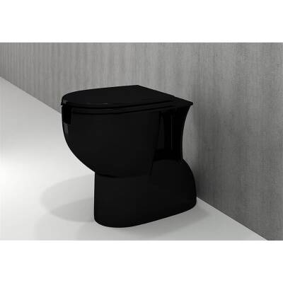 Bocchi Bedensel Engelli Yerden Tek Klozet, Parlak Siyah (Kapak Hariç) 2001-005-0128 - BOCCHI