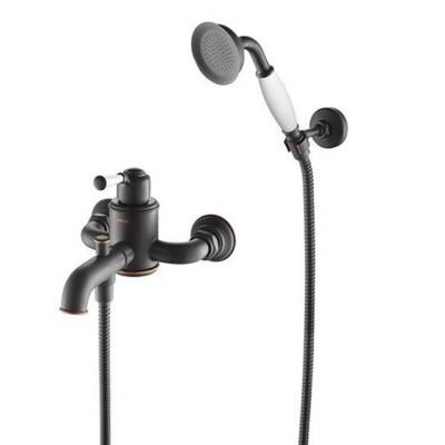 Bocchi Burlington Banyo Bataryası ve El Duşu Antik Siyah 1004 0030 AB - BOCCHI