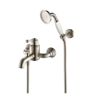 Bocchi Burlington Banyo Bataryası ve El Duşu Saten Nikel 1004 0030 BN - BOCCHI