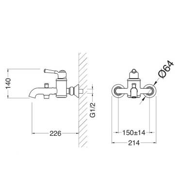 Bocchi Burlington Banyo Bataryası ve El Duşu Seti Krom 1004 0030 - BOCCHI (1)