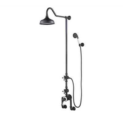 Bocchi Burlington Duş Bataryalı Ve El Duşu Setli Duş Kolonu Antik Siyah 1004 0031 AB - BOCCHI