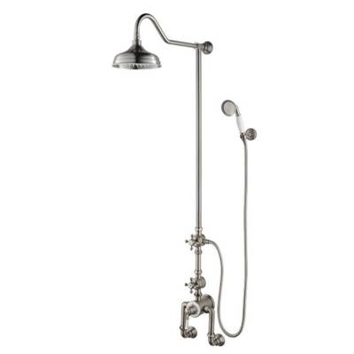 Bocchi Burlington Duş Bataryalı Ve El Duşu Setli Duş Kolonu Saten Nikel 1004 0031 BN - BOCCHI