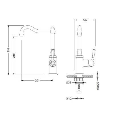 Bocchi Burlington Eviye Bataryası Saten Nikel 1004 0090 BN - BOCCHI (1)