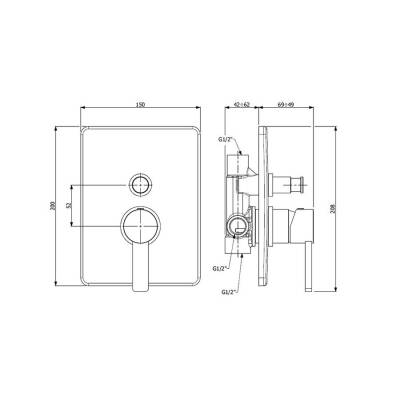 Bocchi Canyon Ankastre Banyo Bataryası Krom 1014 0041 - BOCCHI (1)