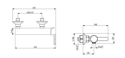 Bocchi Canyon Tek Kollu Duş Bataryası Krom 1014 0022 - BOCCHI (1)