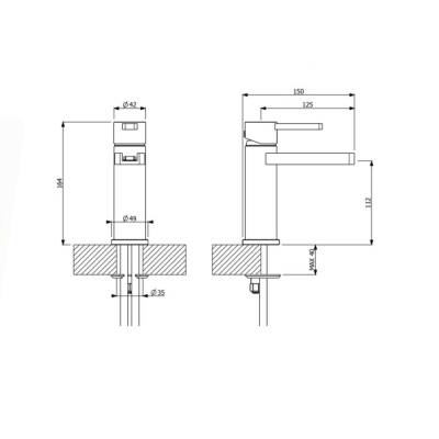 Bocchi Canyon Tek Kollu Lavabo Bataryası Swaroskı Altın 1014 0001 SA - BOCCHI (1)