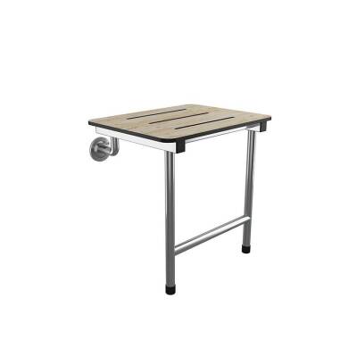 Bocchi Care Duş Oturağı Ayak Destekli Katlanabilir Meşe Fenolik TBDO-101-1007 - BOCCHI