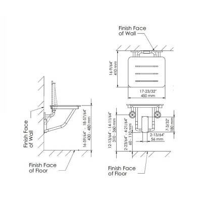 Bocchi Care Katlanabilir Duş Oturağı Beyaz Fenolik TBDO-101-1004 - BOCCHI (1)