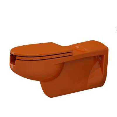 Bocchi Care&Comfort Bedensel Engelli Asma Klozet Önü Açık 75 cm Parlak Turuncu 2011-012-0128 - BOCCHI