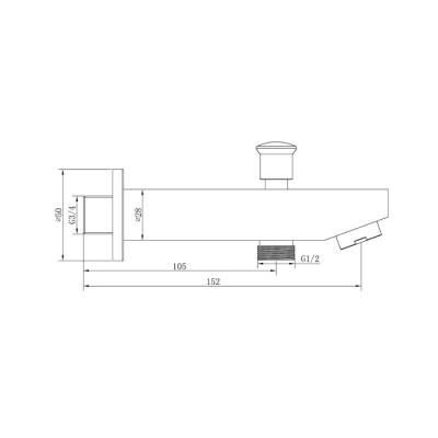 Bocchi Çıkış Ucu El Duşu Yönlendiricili Yuvarlak Krom 6130 0001 - BOCCHI (1)