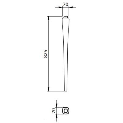 Bocchi Classico Lavita Konsol Ayak Parlak Gümüş - BOCCHI (1)