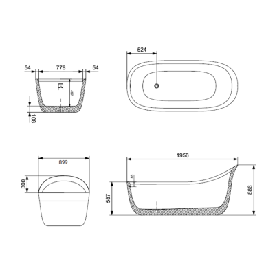 Bocchi Classico Parlak Kırmızı Küvet 196x90 cm - BOCCHI (1)