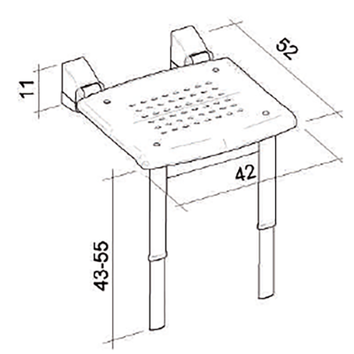 Bocchi Comfort Ayak Destekli Katlanabilir Duş Oturağı - BOCCHI (1)