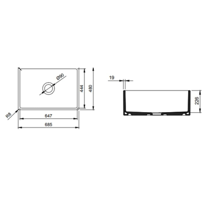 Bocchi Contempo 68 cm Mutfak Eviyesi Mat Kahve - BOCCHI (1)