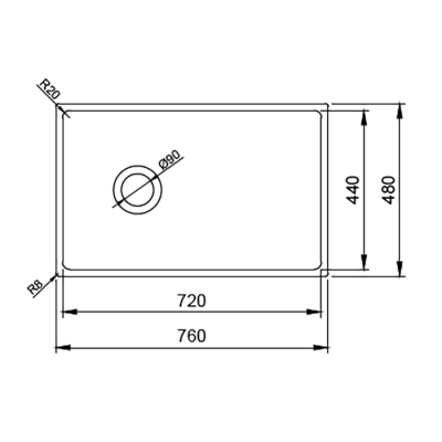 Bocchi Contempo 76 cm Mutfak Eviye Tel Izgarası - BOCCHI (1)
