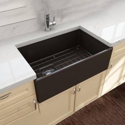 Bocchi Contempo Mutfak Eviyesi 76 Cm Mat Kahverengi 1346-025-0120 - BOCCHI (1)