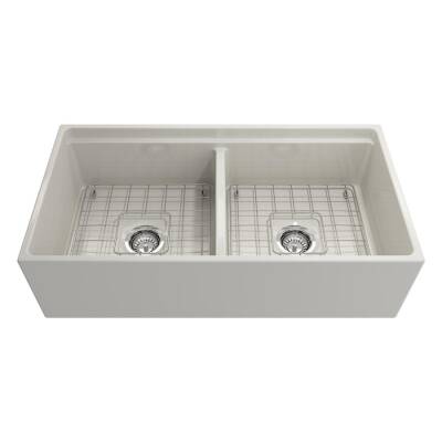 Bocchi Contempo Step Rim Çift Gözlü Eviye 91 Cm Parlak Bisküvi 1348-014-0120 - BOCCHI (1)