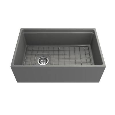 Bocchi Contempo Step Rim Mutfak Eviyesi 76 cm Mat Gri 1344-006-0120 - BOCCHI (1)