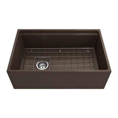 Bocchi Contempo Step Rim Mutfak Eviyesi 76 cm Mat Kahverengi 1344-025-0120 - BOCCHI (1)