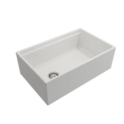 Bocchi Contempo Step Rim Mutfak Eviyesi 76 cm Parlak Beyaz 1344-001-0120 - BOCCHI