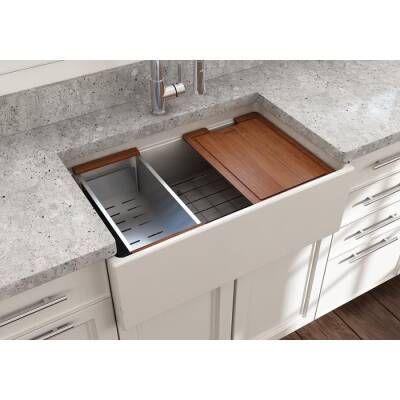 Bocchi Contempo Step Rim Mutfak Eviyesi 76 cm Parlak Bisküvi 1344-014-0120 - BOCCHI (2)