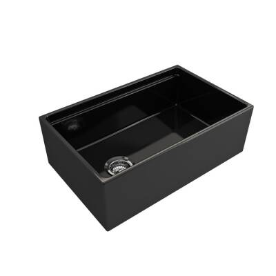 Bocchi Contempo Step Rim Mutfak Eviyesi 76 cm Parlak Siyah 1344-005-0120 - BOCCHI