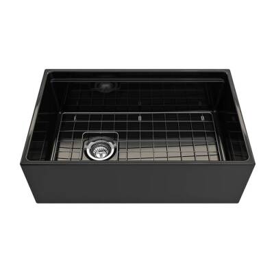 Bocchi Contempo Step Rim Mutfak Eviyesi 76 cm Parlak Siyah 1344-005-0120 - BOCCHI (1)