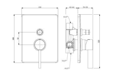 Bocchi Cube Ankastre Banyo Bataryası Krom 1015 0041 - BOCCHI (1)