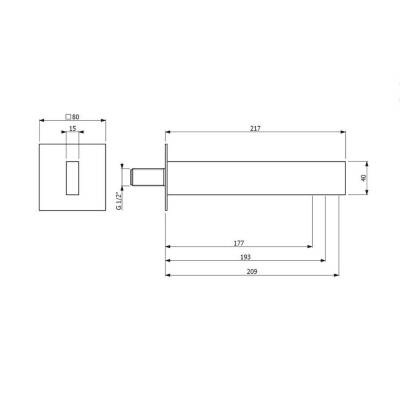 Bocchi Cube Ankastre Çıkış Ucu Krom 1015 0061 - BOCCHI (1)