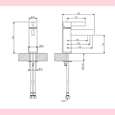 Bocchi Cube Lavabo Bataryası Krom 1015 0001 - BOCCHI (2)