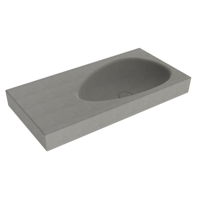 Bocchi Etna 90 cm Etajerli Lavabo Mat Beton - BOCCHI