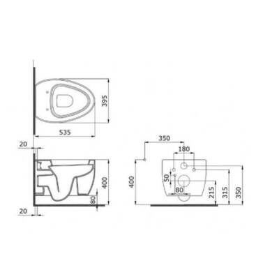 Bocchi Etna Asma Klozet Kanallı Parlak Beyaz Kapak Dahil 1116-001-0128 - BOCCHI (1)