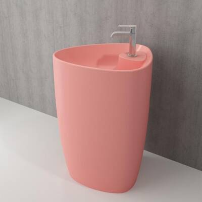 Bocchi Etna Batarya Banklı Monoblok Lavabo 58 cm Mat Somon 1337-032-0126 - BOCCHI