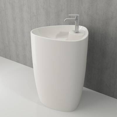 Bocchi Etna Batarya Banklı Monoblok Lavabo 58 cm Parlak Bisküvi 1337-014-0126 - BOCCHI